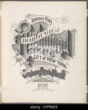 Versicherungskarten des Borough of Richmond, Stadt New York. Veröffentlicht von der Sanborn Map Co. 115, Broadway, New York. 1898. 1884 - 1936 Stockfoto