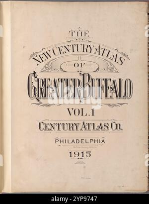 Der neue jahrhundertatlas von Greater Buffalo. Vol. 1. Century Atlas co., Philadelphia, 1915. 1915 Stockfoto