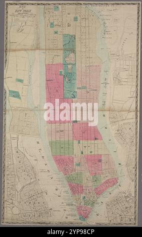 Karte von New York und Umgebung / erstellt von M. Dripps für Valentines Handbuch 1865. 1865 von Valentine, D. T. (David Thomas), 1801-1869 Stockfoto