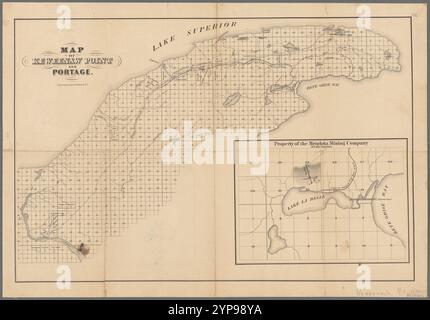 Karte von Keweenaw Point und Portage : [Michigan] 1880 Stockfoto