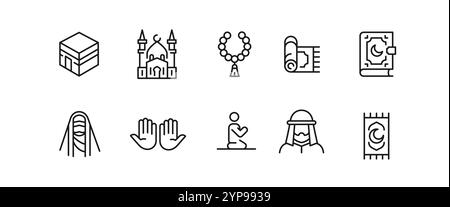 Muslimische Symbole Gesetzt Stock Vektor