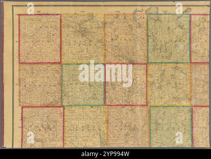 Landkarte von Stearns County, Minnesota: Erstellt aus aktuellen Umfragen und den Countys Aufzeichnungen 1880 von Warner & Foote Stockfoto