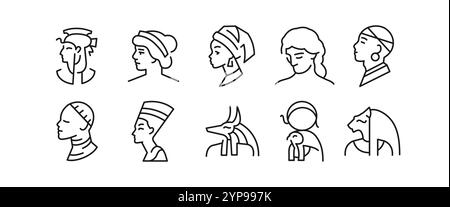 Menschen Icons Set Stock Vektor