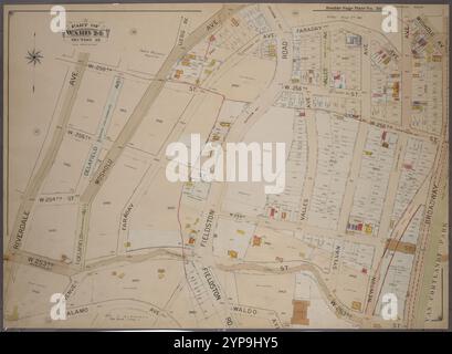 Double Page Plate No. 56, Part of Ward 24, Section 13: [Bounded by W. 256th Street, Faraday Avenue, Mosholu Avenue, Broadway, W. 253rd Street und Riverdale Avenue] 1901 Stockfoto