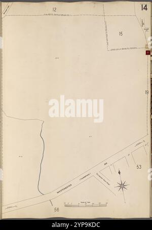Bronx, V. A, Platte Nr. 14 [Karte begrenzt durch Westchester Ave.] 1905 - 1908 Stockfoto