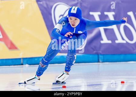 Peking, China. November 2024. PEKING, CHINA - 29. NOVEMBER: Ying-Chu Chen aus Chinesisch-Taipeh tritt in der 500-m-Division B der Frauen während des ISU World Cup Speed Skating 2 im National Speed Skating Oval am 29. November 2024 in Peking, China an (Foto: Andre Weening/Orange Pictures) Credit: Orange Pics BV/Alamy Live News Stockfoto