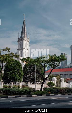 Das ehemalige Kloster der Jesuskapelle des Heiligen Kindes in Singapur Stockfoto