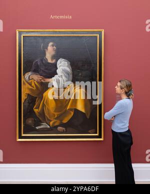 Sotheby's, London, Großbritannien. November 2024. Alte Meister und Gemälde des 19. Jahrhunderts, 4. Dezember Vorschau der Abendauktion in London. Höhepunkte sind: Artemisia Gentileschi, Mary Magdalen in Meditation, Schätzung: £2.000.000-3.000.000. Quelle: Malcolm Park/Alamy Live News Stockfoto