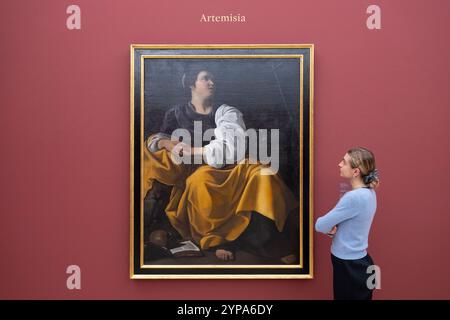 Sotheby's, London, Großbritannien. November 2024. Alte Meister und Gemälde des 19. Jahrhunderts, 4. Dezember Vorschau der Abendauktion in London. Höhepunkte sind: Artemisia Gentileschi, Mary Magdalen in Meditation, Schätzung: £2.000.000-3.000.000. Quelle: Malcolm Park/Alamy Live News Stockfoto