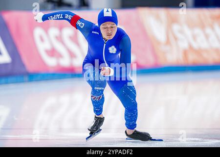 Peking, China. November 2024. PEKING, CHINA - 29. NOVEMBER: Wei-Lin Tai aus Chinesisch Taipeh tritt am 29. November 2024 in Peking, China auf der 500-m-Division B der Männer während des ISU World Cup Speed Skating 2 an der National Speed Skating Oval an (Foto: Andre Weening/Orange Pictures) Credit: Orange Pics BV/Alamy Live News Stockfoto