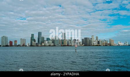 City Skyline mit Wolkenkratzern am Morgen miami Stockfoto