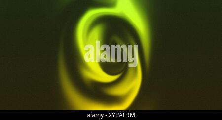 Banner abstraktes Design von dunkelgrünem und gelbem Farbverlaufshintergrund. Körniger Textureffekt. Stockfoto
