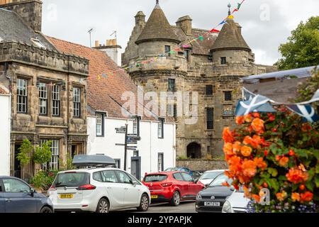 Falkland Palace in der Ortschaft Falklandinseln, Kingdom of Fife Schottland. Stockfoto