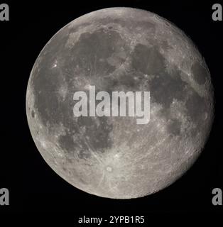 Der Mond durch ein Teleskop Stockfoto