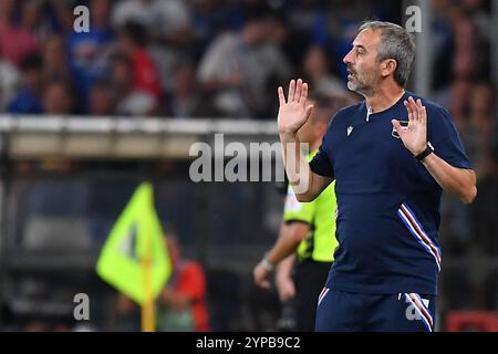 Genua, Italien. September 2022. Foto Tano Pecoraro/LaPresse 10 Settembre 2022 - Genova, Italia Sport, CalcioSampdoria vs Mailand - Campionato italiano di calcio Serie A TIM 2022/2023 - Stadio Luigi FerrarisNella foto: GiampaoloFoto Tano Pecoraro/LaPresse 10. September 2022 - Genua, Italien Sport, Fußball Sampdoria vs Mailand - italienische Serie A Fußball Meisterschaft 2022/2023 - Luigi Ferraris stadiumolo Live Foto: giampolo Stockfoto