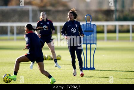 Während des Trainings auf dem Tottenham Hotspur Training Ground, London. Bilddatum: Freitag, 29. November 2024. Stockfoto