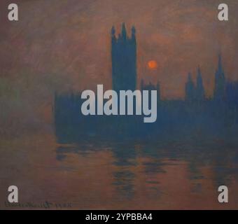 Das Parlament, Sonnenuntergang, Claude Monet, 1904, Kaiser-Wilhelm-Museum, Kunstmuseen Krefeld Stockfoto