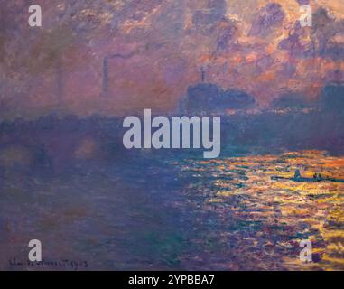 Waterloo Bridge, Sonnenlicht-Effekt, Claude Monet, 1903, Milwaukee Art Museum, Stockfoto