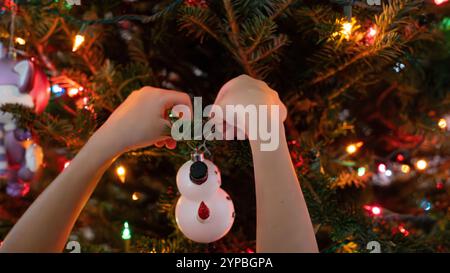 Die schönste Zeit des Jahres, die Weihnachten schmückt Stockfoto