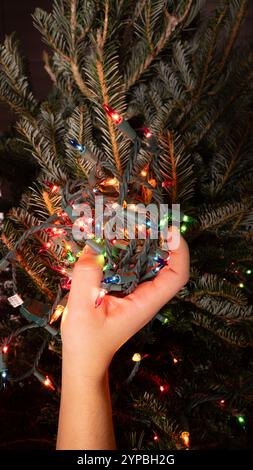 Die schönste Zeit des Jahres, die Weihnachten schmückt Stockfoto