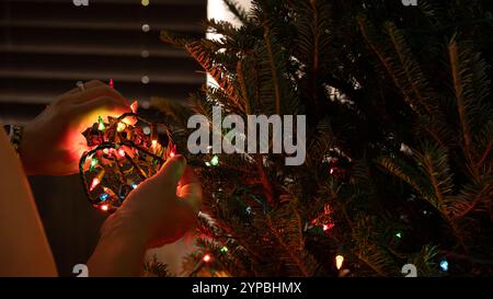 Die schönste Zeit des Jahres, die Weihnachten schmückt Stockfoto