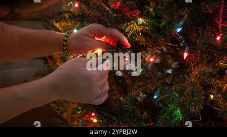 Die schönste Zeit des Jahres, die Weihnachten schmückt Stockfoto