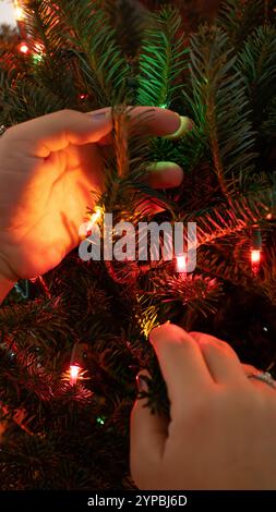 Die schönste Zeit des Jahres, die Weihnachten schmückt Stockfoto