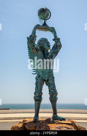 Portugal, Region Alentejo, Vila Nova de Milfontes, Estatua Arcanjo (Erzengelstatue) Stockfoto