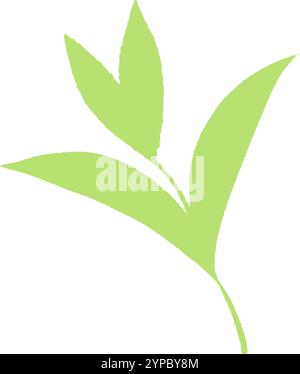 Blatt für die Weihnachtszeit. Herbstdankbarkeit Einfaches Thanksgiving Blatt. Goldenes und grünes Eichenblatt. Ein Thanksgiving-Symbol. Erntevorbereitung Eleganz An Thanksgiving Stock Vektor