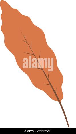 Blatt für die Weihnachtszeit. Herbstdankbarkeit Einfaches Thanksgiving Blatt. Goldenes und grünes Eichenblatt. Ein Thanksgiving-Symbol. Eleganz Der Ernte Stock Vektor