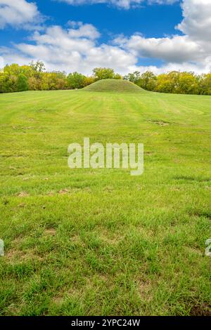 Emerald Mound, eine historische Stätte der Plaquemine-Kultur in der Nähe von Natchez, Mississippi, USA Stockfoto