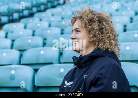 London, Großbritannien. November 2024. World Rugby Women's 15s Player of the Year, Ellie Kildunne Media Day in London nach ihrem Sieg bei den World Rugby Awards 2024 in Monaco. London, Großbritannien. © ️ Credit: Elsie Kibue/Alamy Live News Stockfoto