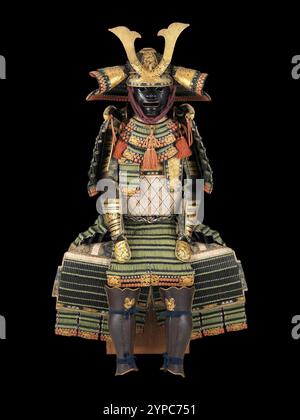 Japanische Samurai-Rüstung aus dem 18. Jahrhundert Stockfoto