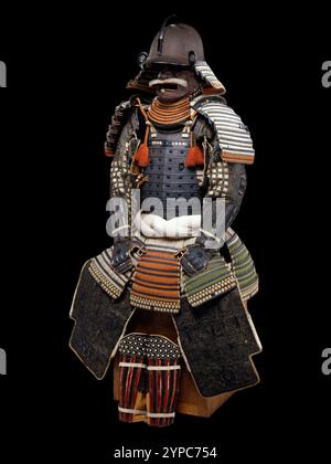 Antike japanische Samurai-Rüstung - 18. Jahrhundert Stockfoto