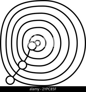 Darstellung des Symbols für den Gradientenabfallalgorithmus Stock Vektor