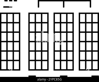 radix-Sortieralgorithmus, Liniensymbol, Vektorillustration Stock Vektor