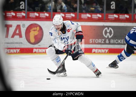 Daniel Fischbuch (Adler Mannheim #71) Schwenninger Wild Wings gegen Adler Mannheim, Eishockey, DEL, Spieltag 21, Saison 2024/2025, 29.11.2024 Foto: Eibner-Pressefoto/Sven Laegler Stockfoto