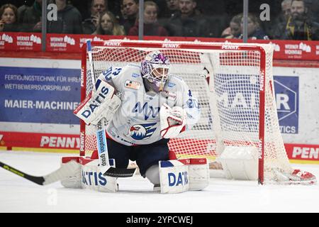 Felix Brueckmann (Adler Mannheim #90) Schwenninger Wild Wings gegen Adler Mannheim, Eishockey, DEL, Spieltag 21, Saison 2024/2025, 29.11.2024 Foto: Eibner-Pressefoto/Sven Laegler Stockfoto