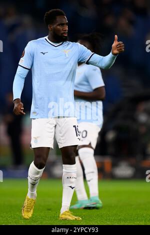 Boulaye Dia von SS Latium Gesten während des Europa League-Fußballspiels zwischen SS Latium und PFK Ludogorets im Olimpico-Stadion in Rom (Italien), 28. November 2024. Stockfoto