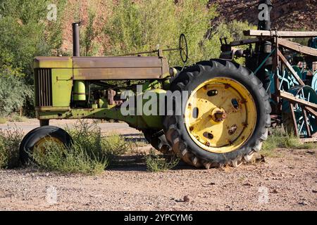 Schöne rostende alte amerikanische Industrietechnologie Stockfoto