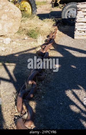 Schöne rostende alte amerikanische Industrietechnologie Stockfoto