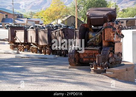 Schöne rostende alte amerikanische Industrietechnologie Stockfoto