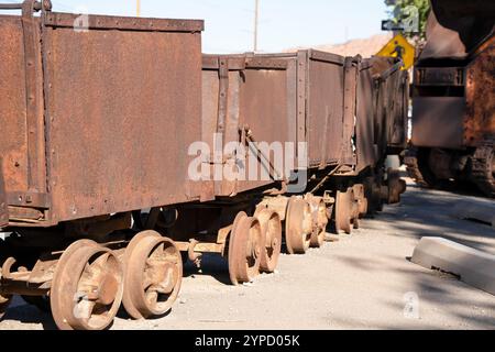 Schöne rostende alte amerikanische Industrietechnologie Stockfoto