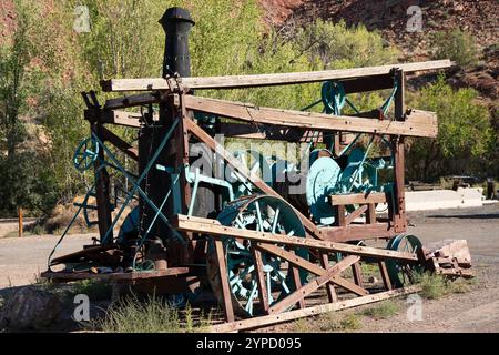 Schöne rostende alte amerikanische Industrietechnologie Stockfoto