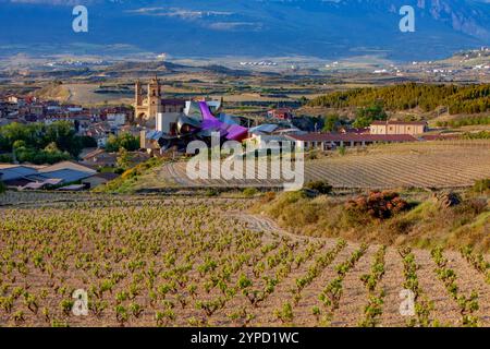 Spanien baskische Provinzen Rioja mit La Guardia Marques de Riscal Weinkellerarchitektur Wellen Urlaub Reisen Stockfoto