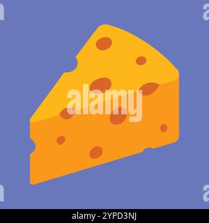 Käsesymbol. Abbildung „Stück Käse“. Leckerer Käse-Symbol-Vektor Stock Vektor