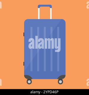 Vektorsymbol für Reisetasche. Urlaub Reise Ledertasche Illustration. Symbol für Reisegepäck. Stock Vektor