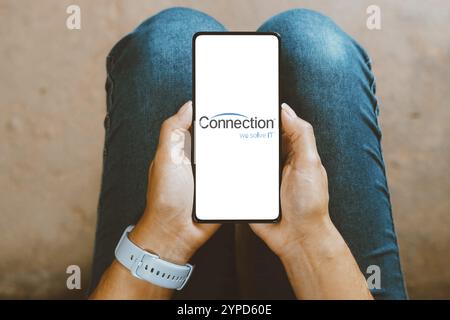 Januar 2024, Brasilien. In dieser Abbildung wird das Logo PC Connection, Inc. Auf einem Smartphone-Bildschirm angezeigt Stockfoto