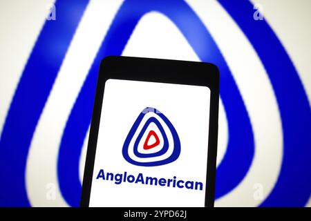 30. Mai 2024, Brasilien. In dieser Abbildung wird das anglo-amerikanische Logo auf einem Smartphone-Bildschirm angezeigt Stockfoto