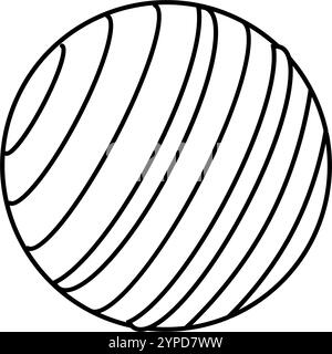 Ball Croquet Spiel Linie Symbol Vektor Illustration Stock Vektor